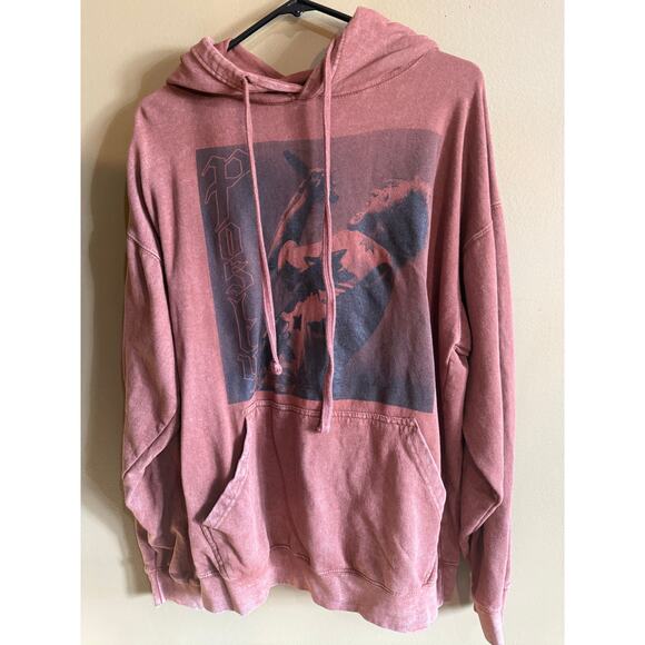 Post Malone brown hooded sweatshirt womens L Men’s M - Picture 1 of 5